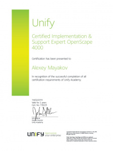 Unify Certified Implementation & Support Expert OpenScape 4000